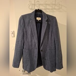 Wilfred Women's 100% Linen Blue Single-breasted Blazer (Size 2)